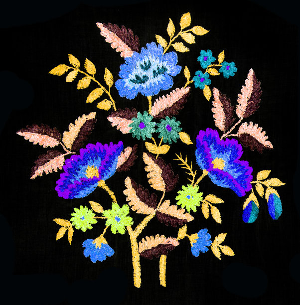 乌克兰民间刺绣，手工制作图片下载