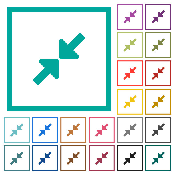 用象限框架调整小的平面颜色图标的大小图片下载