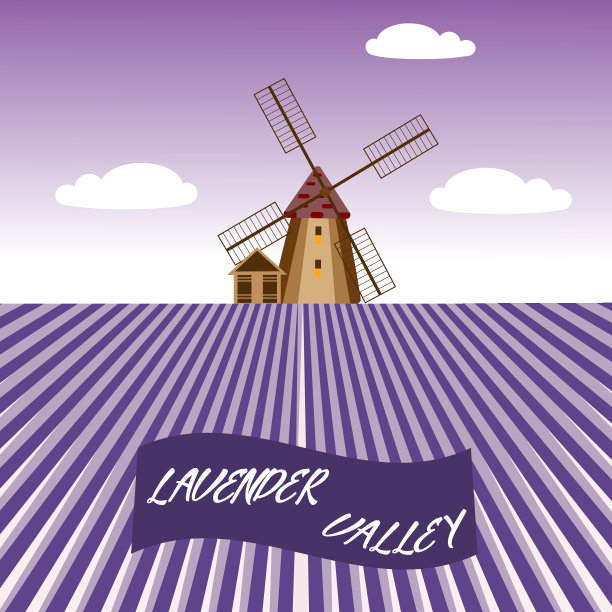 彩色，轮廓和轮廓轧机在一个孤立的白色背景。轧机平面设计图片下载