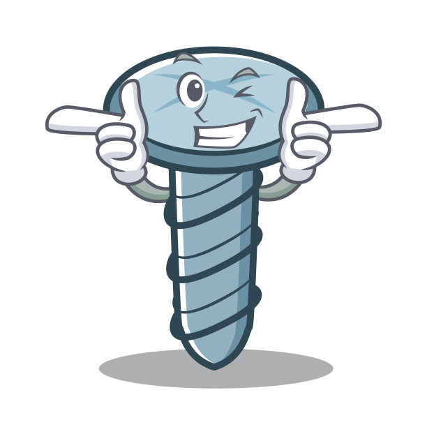 眨眼螺丝人物卡通风格图片下载