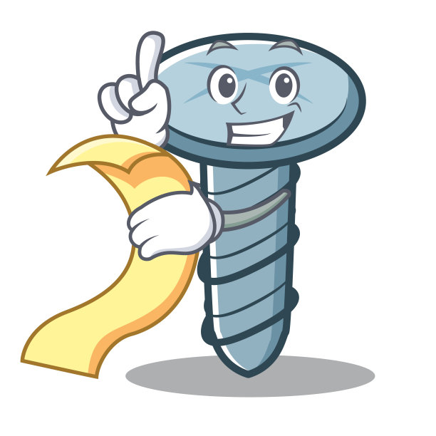 具有菜单螺杆人物卡通风格图片下载