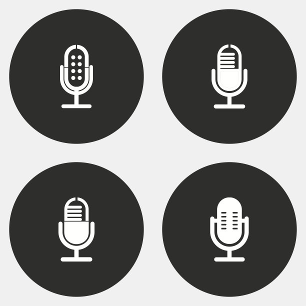 麦克风-矢量图标。图片下载