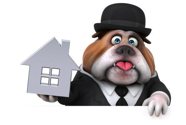 有趣的斗牛犬- 3D插图图片下载