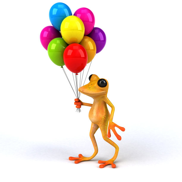 有趣的青蛙- 3D插图图片下载
