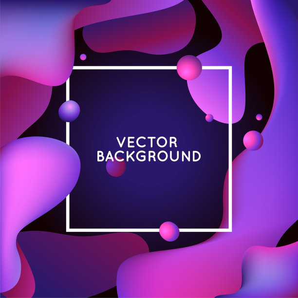 矢量设计模板和插图在时髦的明亮梯度颜色素材图片