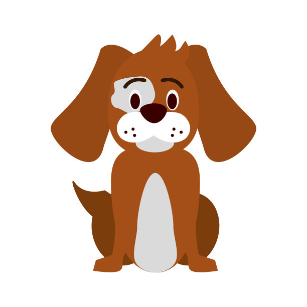 可爱的卡通狗图片下载