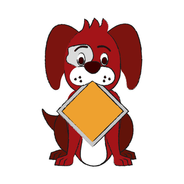 狗与路标卡通图片下载