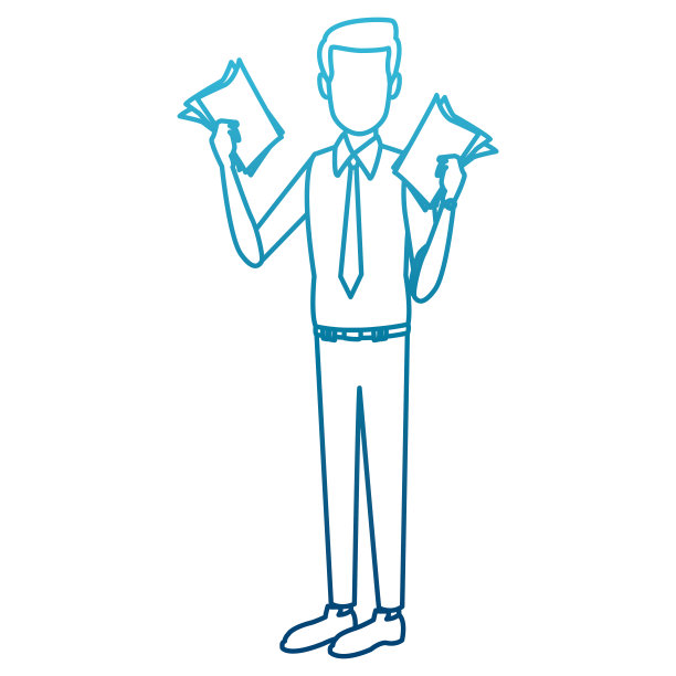 商人执行官卡通图片下载