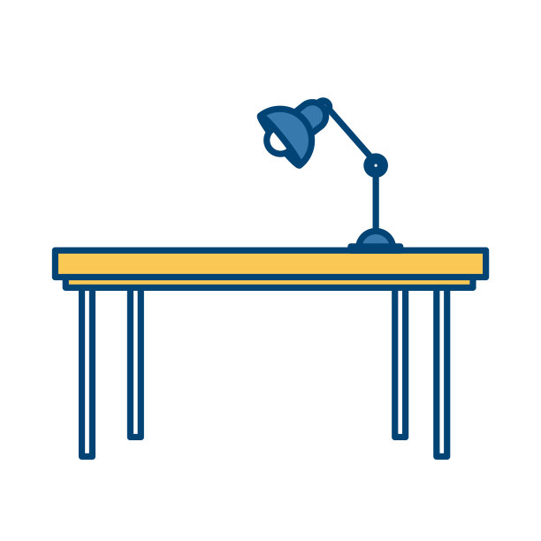 办公桌上的办公室灯图片下载