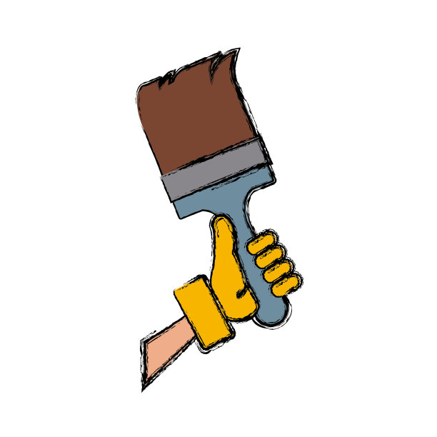 油漆刷施工图片下载