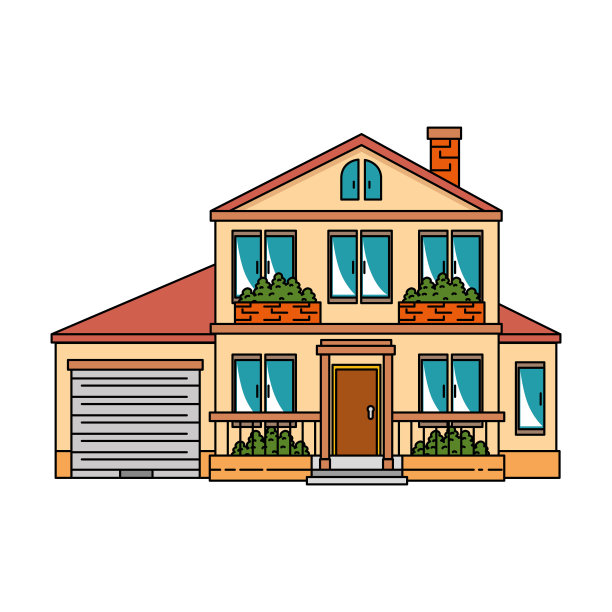 房子的正面很漂亮图片下载