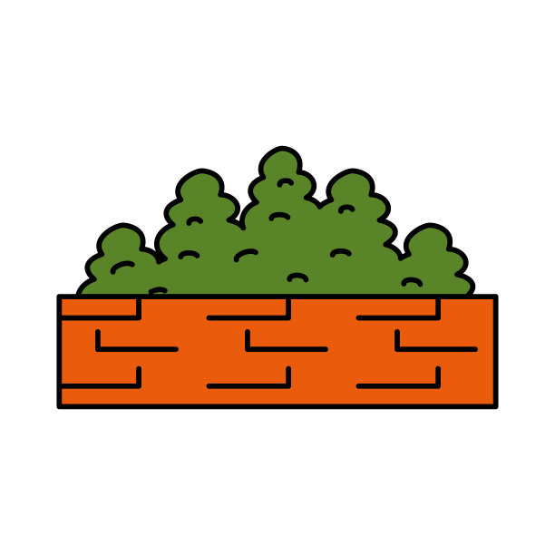 园林灌木建筑标志图片下载