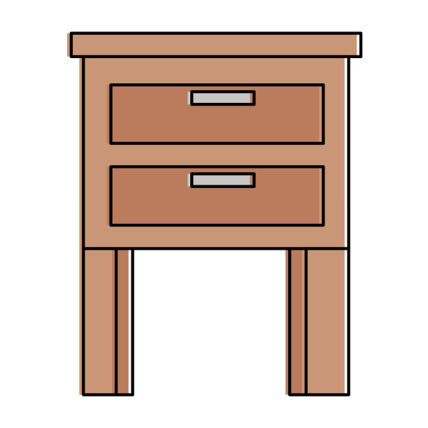 抽屉木孤立图标图片下载