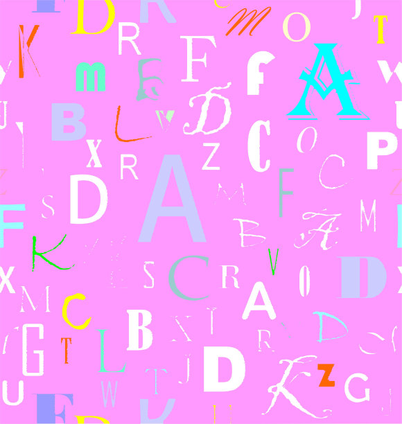拉丁字母无缝模式图片下载