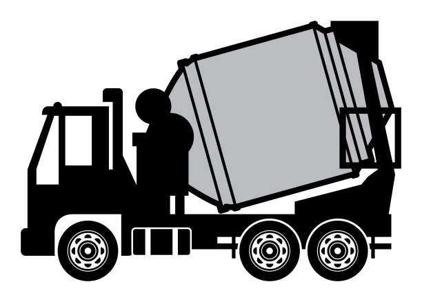 混凝土搅拌车图标图片下载