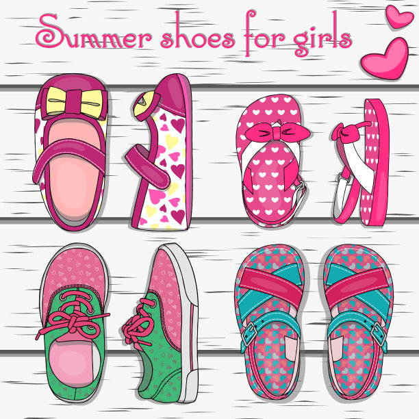女童夏季鞋图片下载