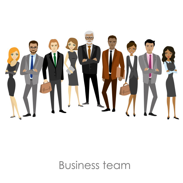 业务团队由员工和老板组成图片下载