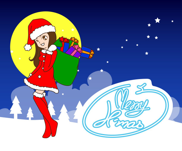 圣诞元素收集，向量和插图图片下载