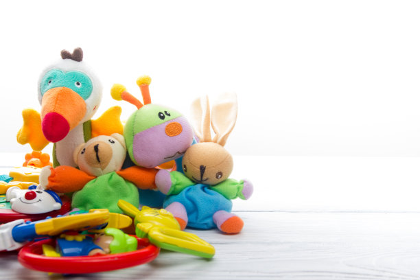 一套彩色的儿童玩具框架。文本复制空间图片下载