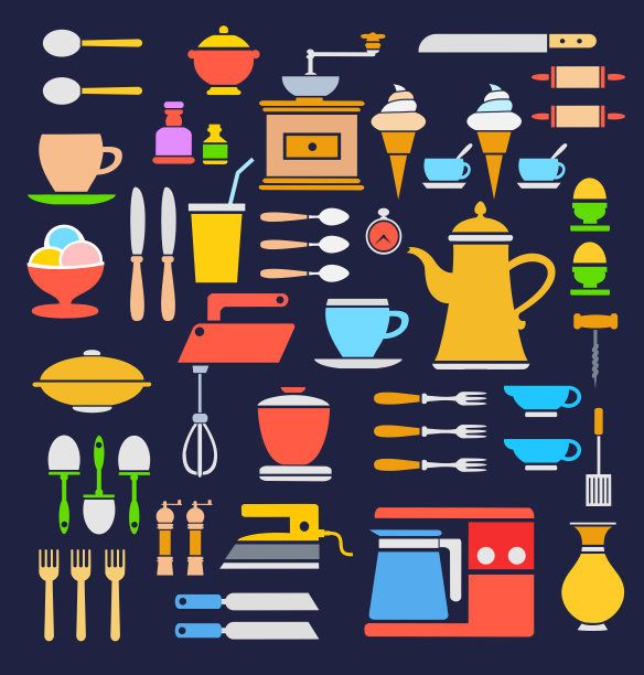 一套厨房用具图片下载