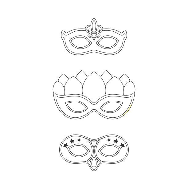 面具嘉年华面具矢量插图图片下载