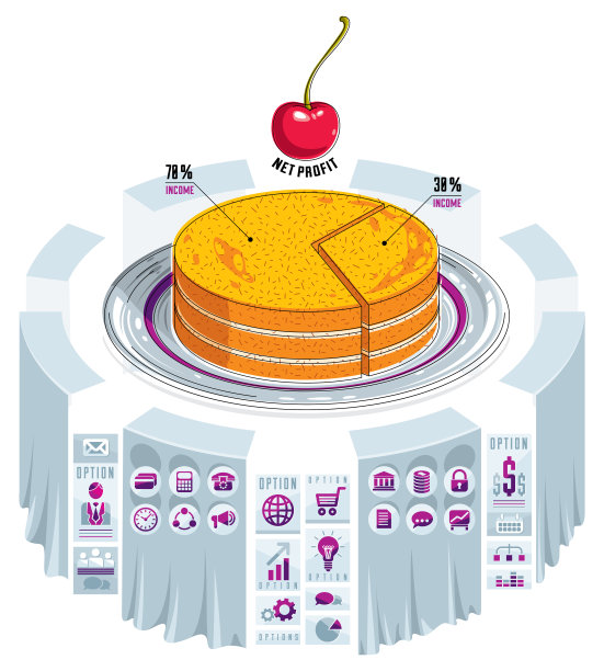 信息图模板，饼状图，矢量图。图片下载