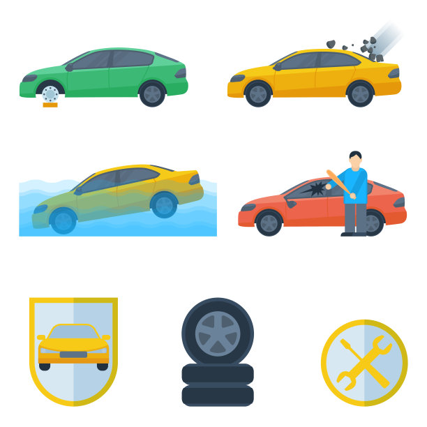 包括车祸偷车轮，落石，图片下载