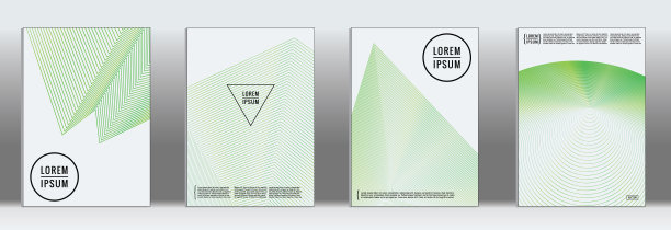 矢量几何线图案海报设计。图片下载