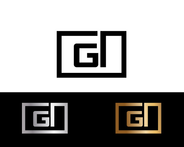 GI首字母方盒形图标设计图片下载