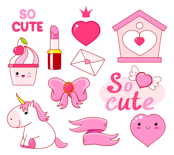 可爱的小公主贴纸收藏图片下载