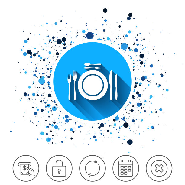 用刀叉装盘子。图片下载