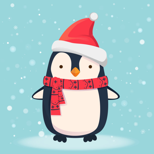 企鹅卡通插图图片下载