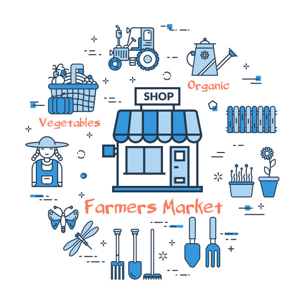 蓝轮农贸市场概念图片下载