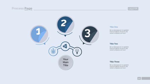 三圈工作流程幻灯片模板图片下载