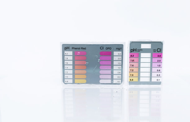 白色背景上的水测试测试套件图片下载