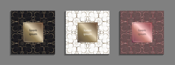 一套豪华封面模板。矢量封面设计的标语牌，横幅，传单，介绍和卡片图片下载