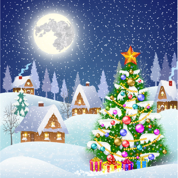 雪村庄景观图片下载