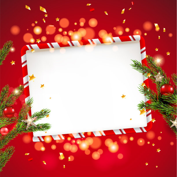 背景冷杉树装饰图片下载