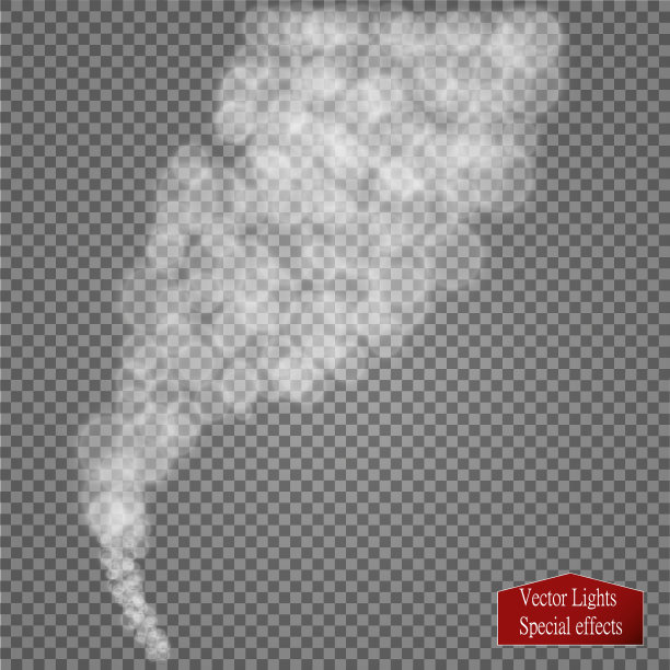 雾或烟隔离透明特效。白色矢量云，雾或烟雾背景图片下载