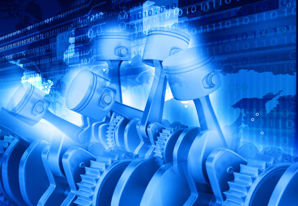 3d引擎活塞和齿轮图片下载