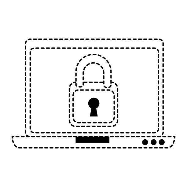 带挂锁的笔记本电脑图片下载