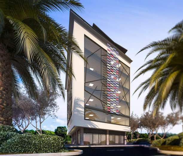 建筑外部的3D渲染图片下载