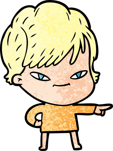 卡通快乐的女人图片下载