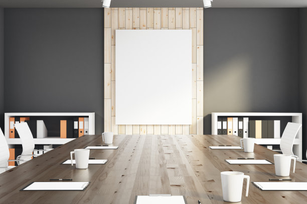 没有海报的会议室图片下载