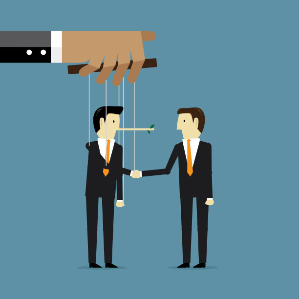 握手和大鼻子的商人图片下载