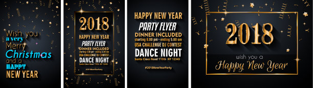 2018年新年快乐背景您的季节性传单和贺卡图片下载