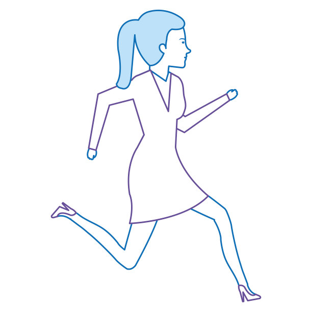 商业女性运行的化身图片下载