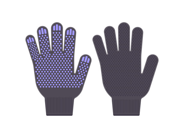 工作用的黑色平手套图片下载