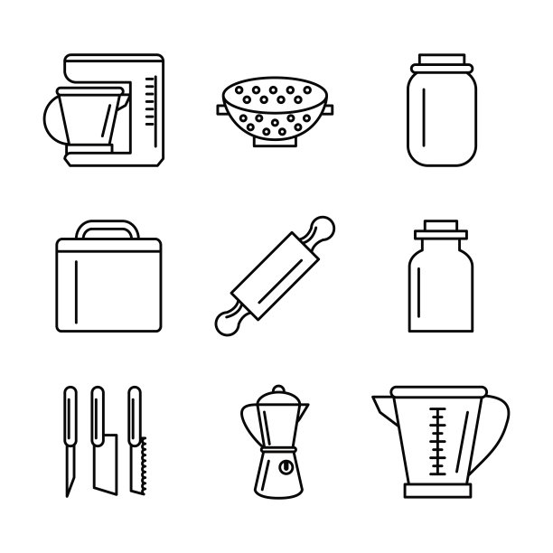 厨房用具图标图片下载