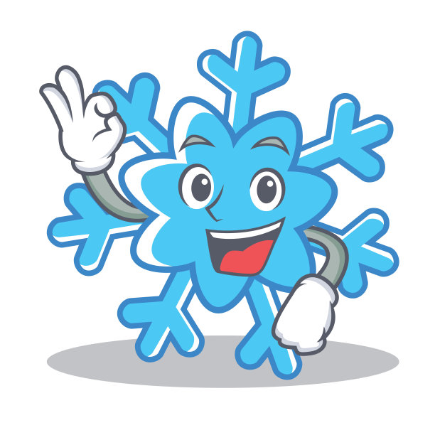 好的，雪花人物卡通风格图片下载